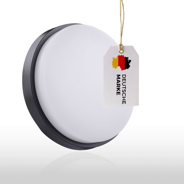 Lampada da parete per esterni ALMAZ LED nera – Design moderno, illuminazione nitida, 15 W, IP54