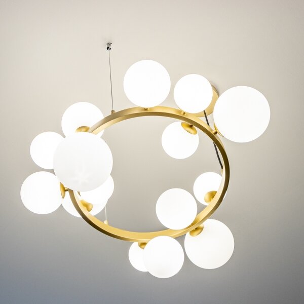 Brilagi - Lampadario LED a sospensione con filo MILLA 15xG9/3W/230V oro/bianco