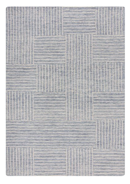 Tappeto in lana blu chiaro tessuto a mano 120x170 cm Memphis Wool - Flair Rugs