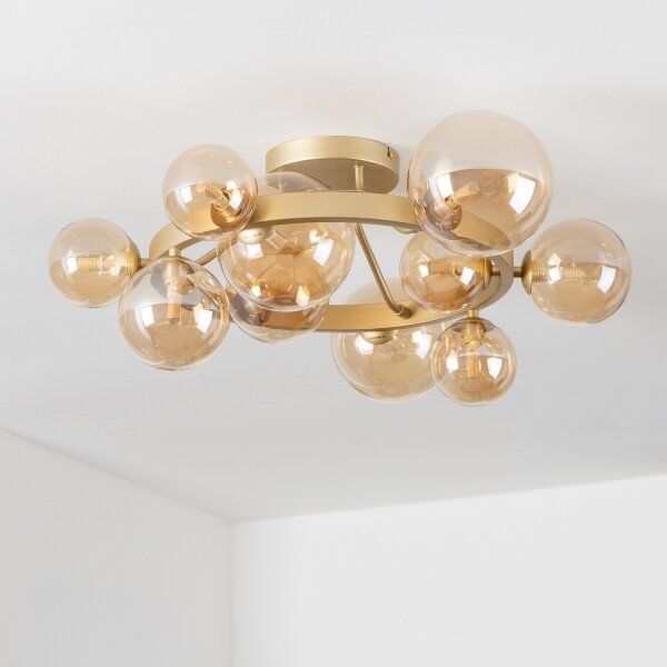 Brilagi - Lampadario a plafone LED MILLA 10xG9/3W/230V oro