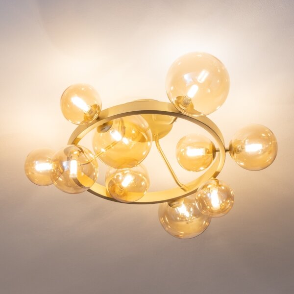 Brilagi - Lampadario a plafone LED MILLA 10xG9/3W/230V oro