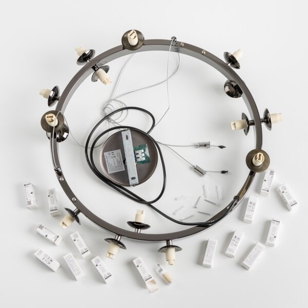 Brilagi - Lampadario LED su cavo MILLA 15xG9/3W/230V nero cromato/oro