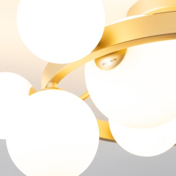 Brilagi - Lampadario a plafone LED MILLA 10xG9/3W/230V oro/bianco