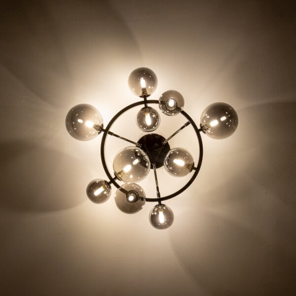 Brilagi - Plafoniera LED MILLA 10xG9/3W/230V nero cromato/fumé