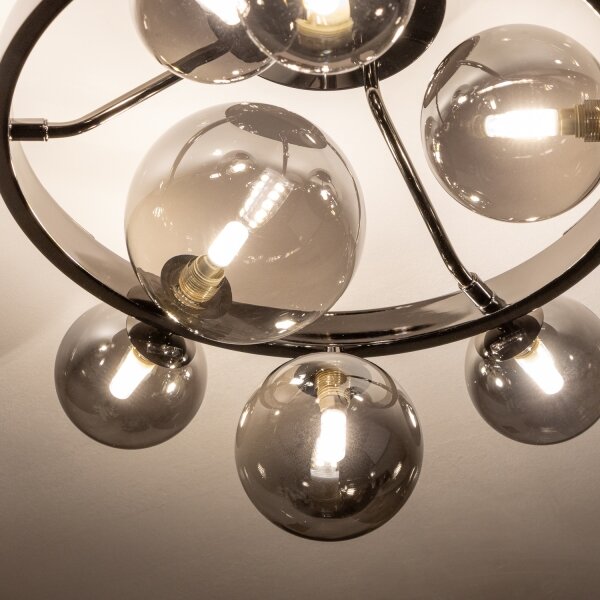 Brilagi - Plafoniera LED MILLA 10xG9/3W/230V nero cromato/fumé