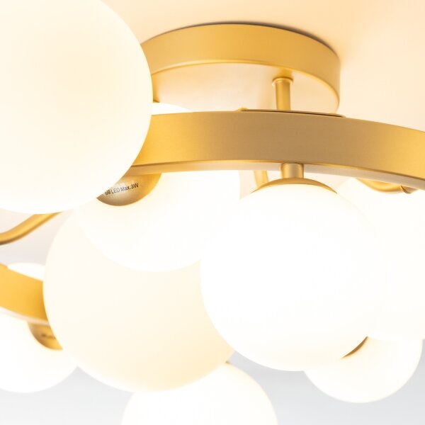 Brilagi - Lampadario a plafone LED MILLA 10xG9/3W/230V oro/bianco