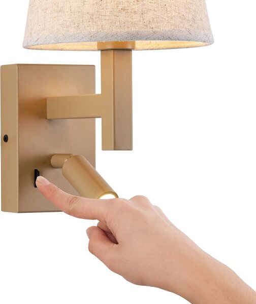 Brilagi - Applique a LED DEYA 1xE14/40W/230V + LED/3W lino/oro