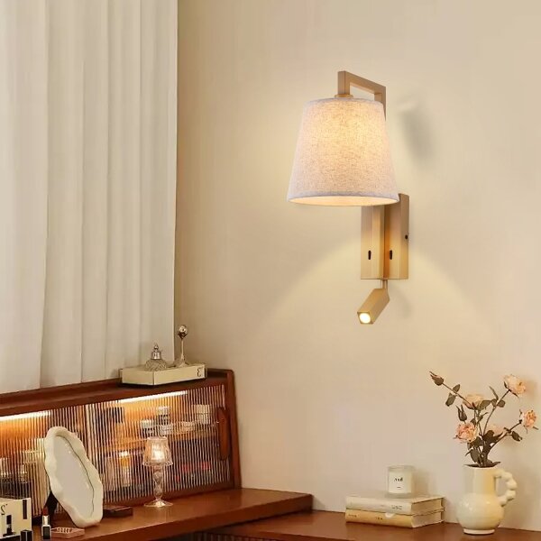 Brilagi - Applique a LED RAYA 1xE14/40W/230V + LED/3W lino/beige