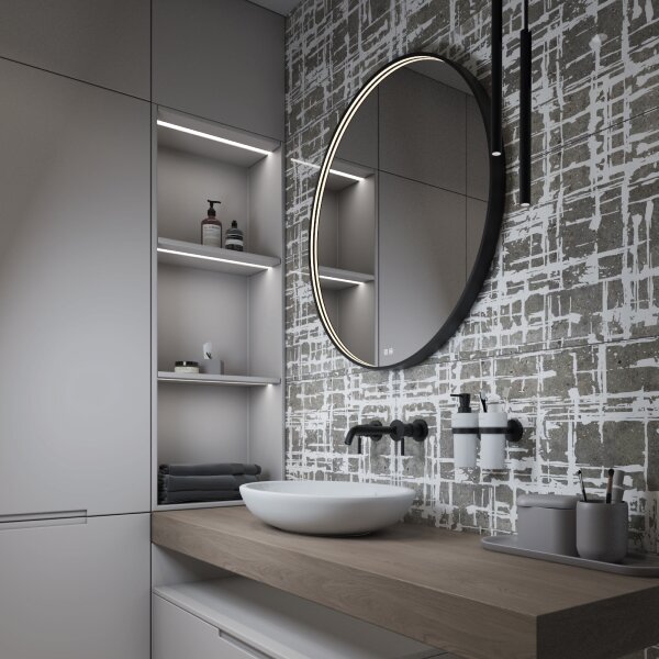 NIMCO ZPC 31001RVX-90 - Specchio da bagno retroilluminato a LED 3000-6500K 70 cm IP44