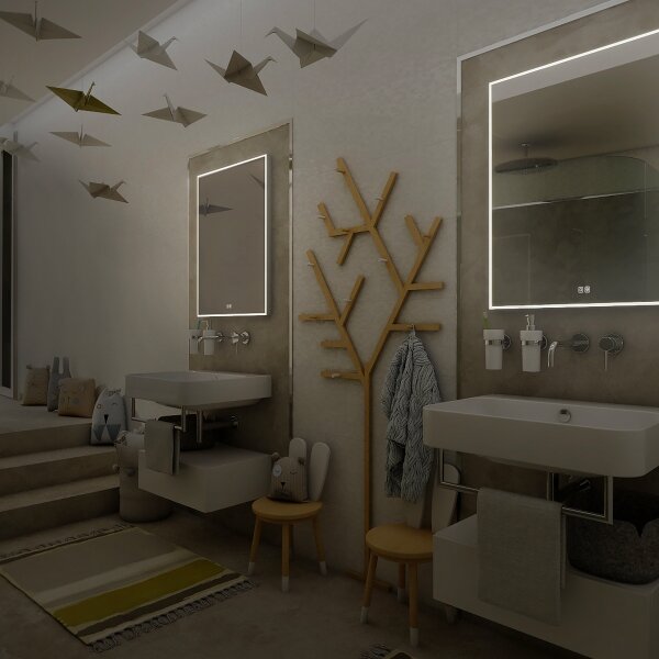 NIMCO ZP 13001VX - Specchio da bagno retroilluminato a LED 3000-6500K 70x50 cm IP44