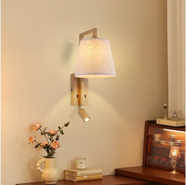 Brilagi - Applique a LED RAYA 1xE14/40W/230V + LED/3W lino/beige