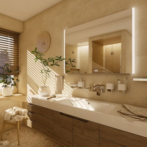 NIMCO ZP 11003VX - Specchio da bagno retroilluminato a LED 3000-6500K 70x80 cm IP44