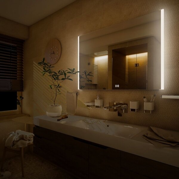 NIMCO ZP 11003VX - Specchio da bagno retroilluminato a LED 3000-6500K 70x80 cm IP44
