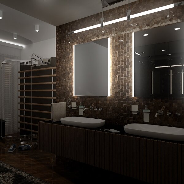 NIMCO ZP 11002 - Specchio da bagno retroilluminato a LED 6500K 80x60 cm IP44