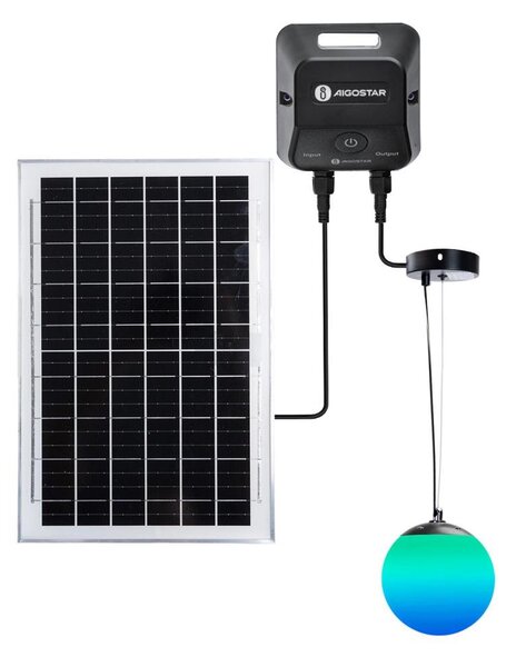 Aigostar-LED RGBW Lampadario solare MESH 35W/3,7V 8000 mAh 2700K-6500K IP65 d. 30 cm