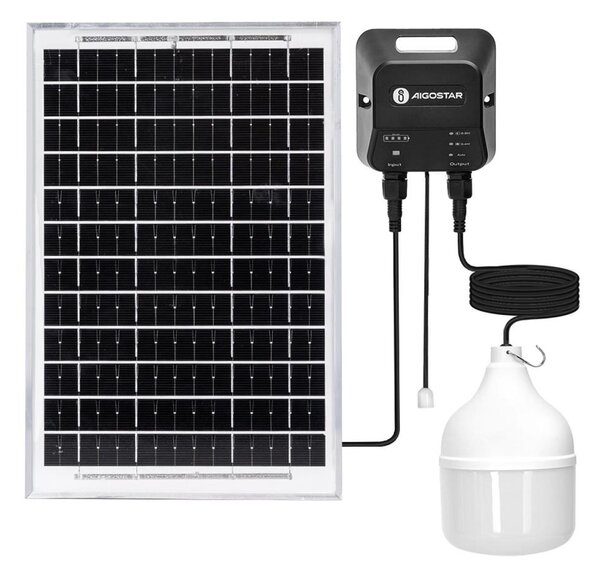 Aigostar - Lampadario solare LED LED/70W/12V 6000 mAh 6500K diametro 12 cm