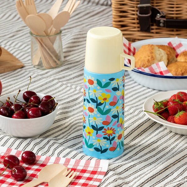 Borraccia termica blu/color crema 350 ml Butterfly Garden – Rex London