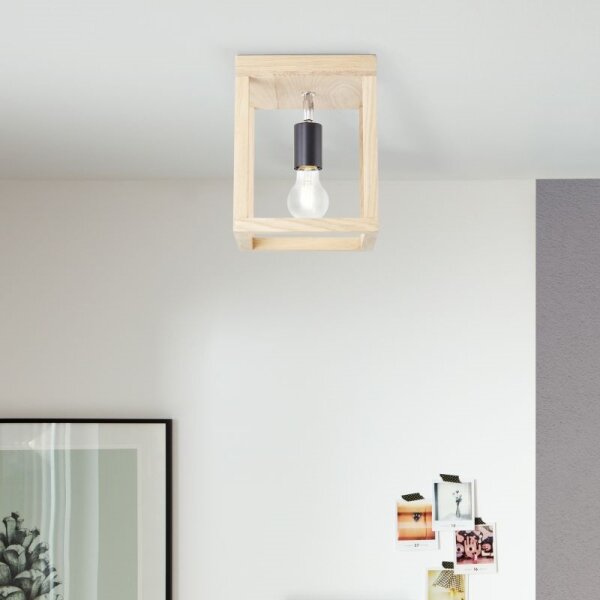 Brilliant - Plafoniera NEREA 1xE27/15W/230V quercia
