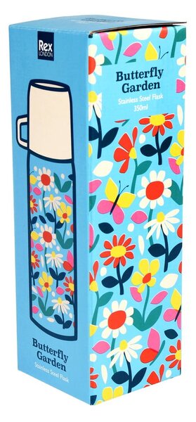 Borraccia termica blu/color crema 350 ml Butterfly Garden – Rex London