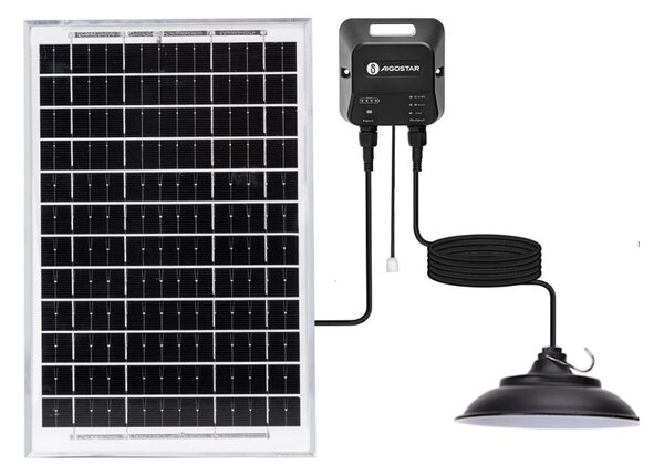 Aigostar - Lampadario solare LED LED/70W/12V 6000 mAh 6500K diametro 23,5 cm