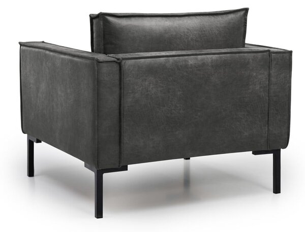 Poltrona in similpelle grigio scuro Rate - Scandic