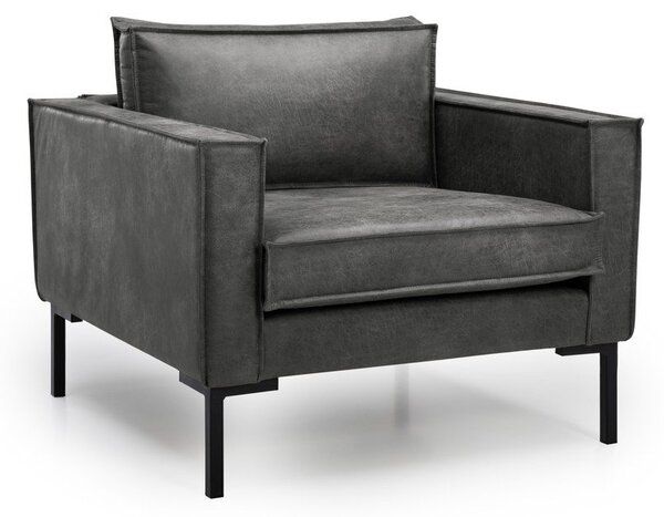 Poltrona in similpelle grigio scuro Rate - Scandic