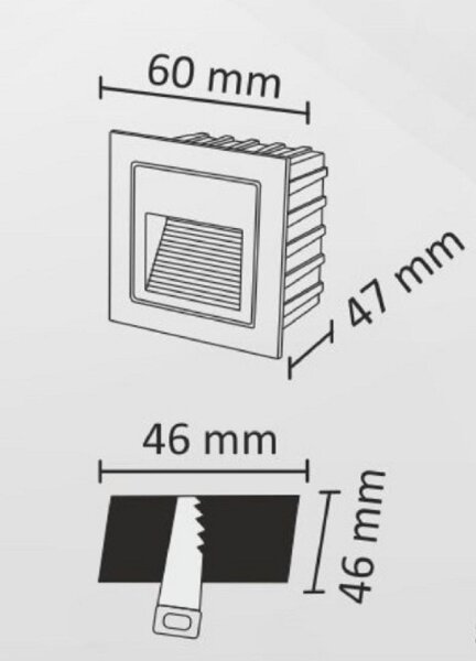 Illuminazione scale LED da esterno Q6 LED/3W/230V IP44
