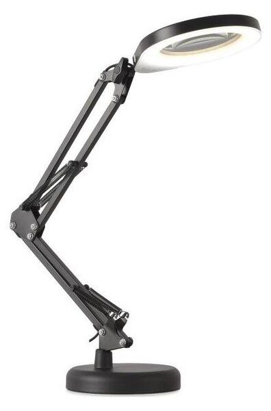 Lampada da tavolo LED dimmerabile con una lente d'ingrandimento 2in1 AURIQ LOUPE LED/10W/5V 3000/4000/6500K nero