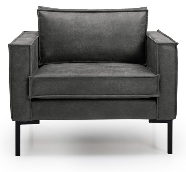 Poltrona in similpelle grigio scuro Rate - Scandic