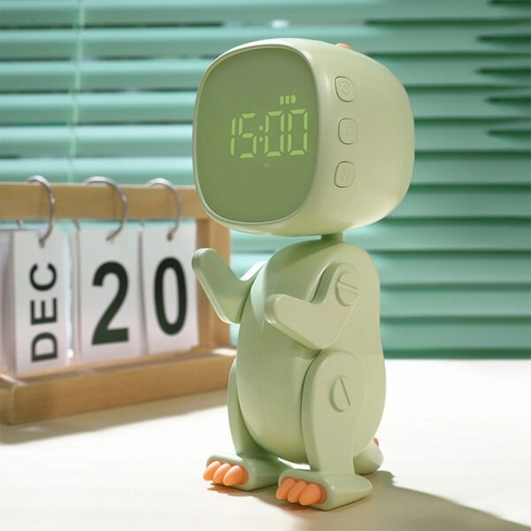 Lampada notturna LED dimmerabile per bambini con sveglia ROBOT LED/1W/5V 1200 mAh