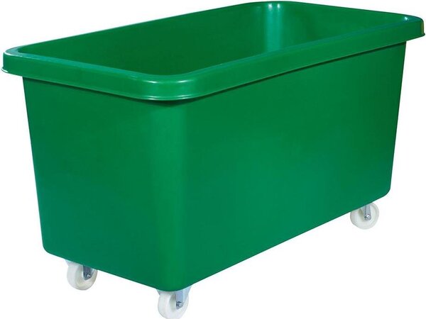 Vasca con rotelle, verde 1308x699x737 mm