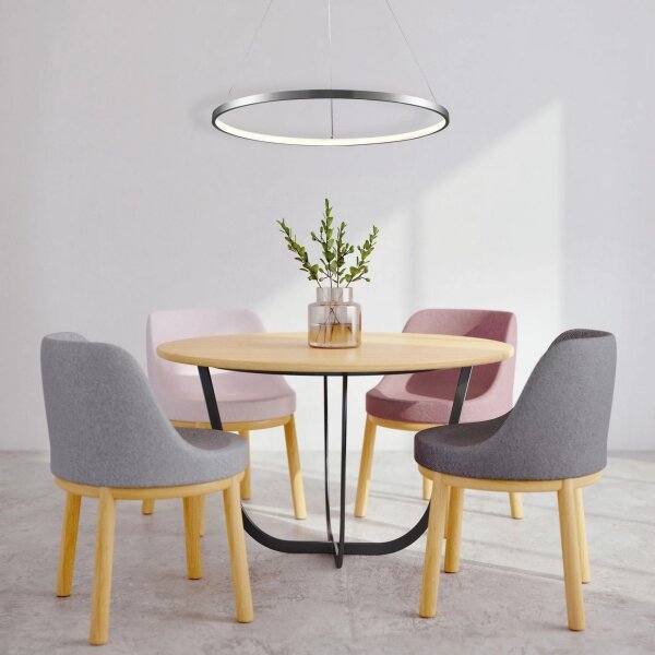 Lampadario LED a sospensione con filo LEA LED/20W/230V 4000K diametro 50 cm cromo opaco