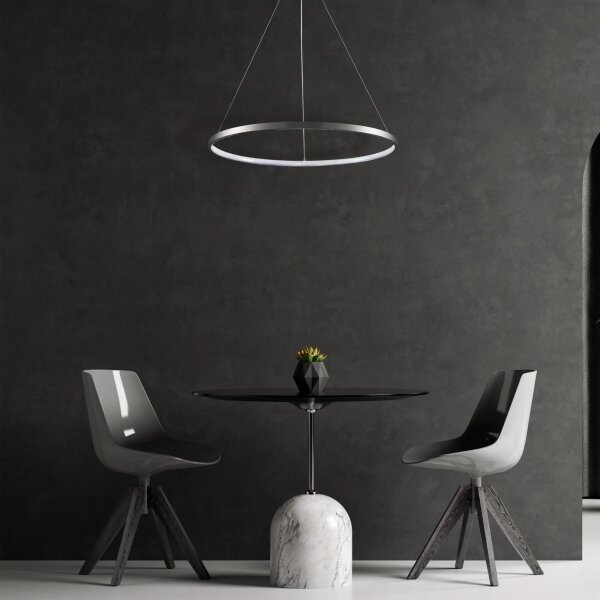 Lampadario LED a sospensione con filo LEA LED/20W/230V 4000K diametro 50 cm cromo opaco