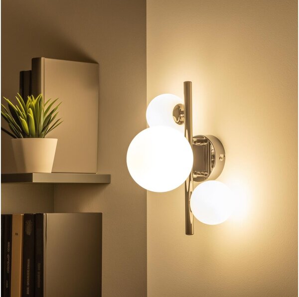Brilagi - Applique LED MILLA 3xG9/3W/230V nero cromato/bianco