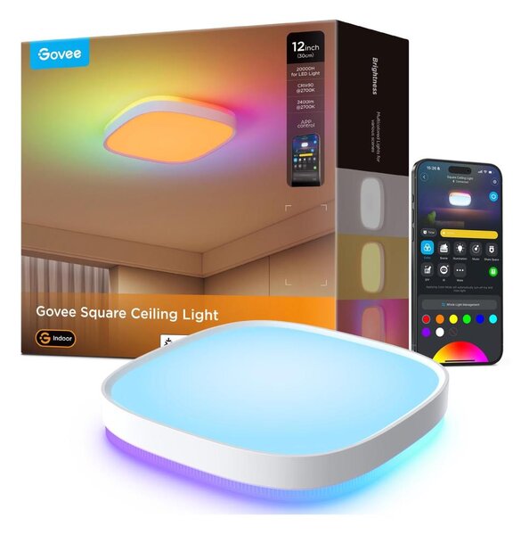 Govee - LED RGBIC Plafoniera con dimmer LED/24W/230V 2700-6500K Wi-Fi