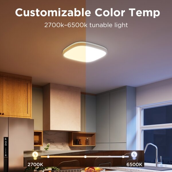 Govee - LED RGBIC Plafoniera con dimmer LED/24W/230V 2700-6500K Wi-Fi