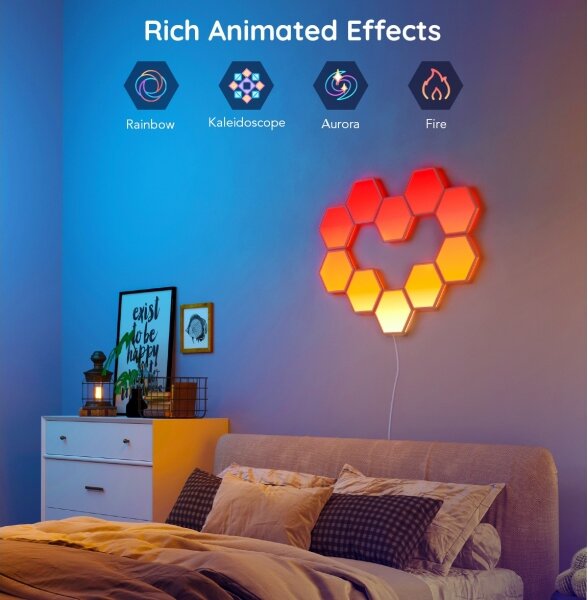 Govee - Pannello LED RGB dimmerabile 36W 230V Wi-Fi