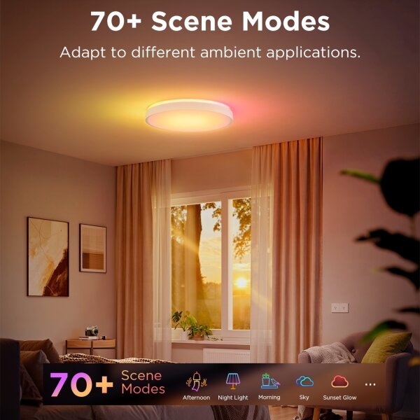 Govee - LED RGBIC Plafoniera con dimmer LED/49W/230V 2700-6500K Wi-Fi