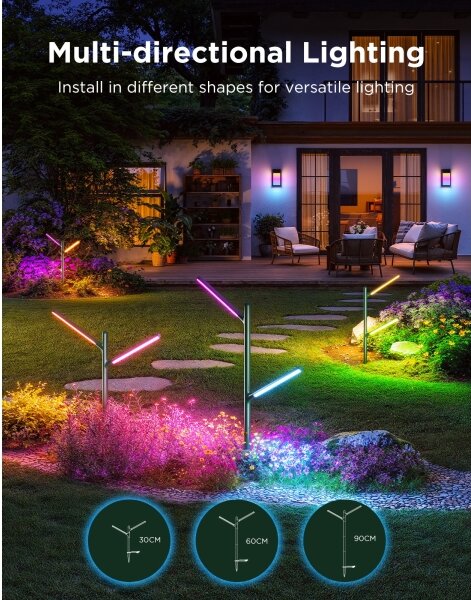 Govee-SET 2x LED RGBICWW Lampada da esterno dimmerabile LED/36W/230V IP66 2700-6500K Wi-Fi