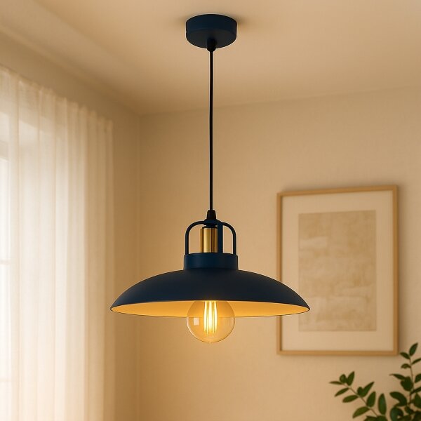 Brilagi - LED Lampadario a sospensione con filo FLAMENGO 1xE27/60W/230V blu