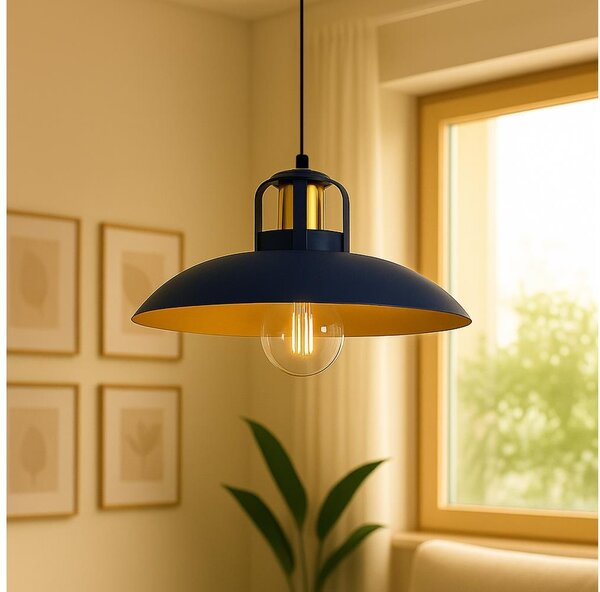 Brilagi - LED Lampadario a sospensione con filo FLAMENGO 1xE27/60W/230V blu