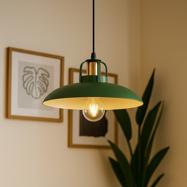 Brilagi - LED Lampadario a sospensione con filo FLAMENGO 1xE27/60W/230V verde