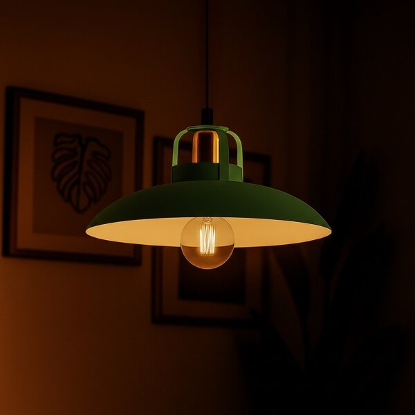 Brilagi - LED Lampadario a sospensione con filo FLAMENGO 1xE27/60W/230V verde