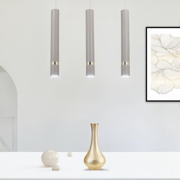 Brilagi - Lampadario a sospensione con filo POKER 3xGU10/25W/230V beige