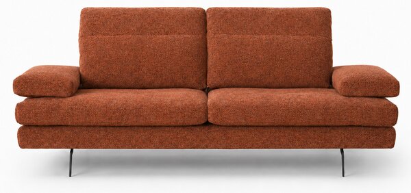 Divano Forma Tessuto Soft Grain Strutturato - Schienali Mobili e Braccioli Mobili