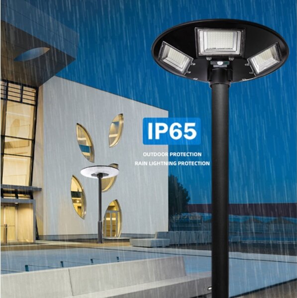Lampione solare stradale a LED con sensore LED/22W/6V 6500K IP65 nero + telecomando