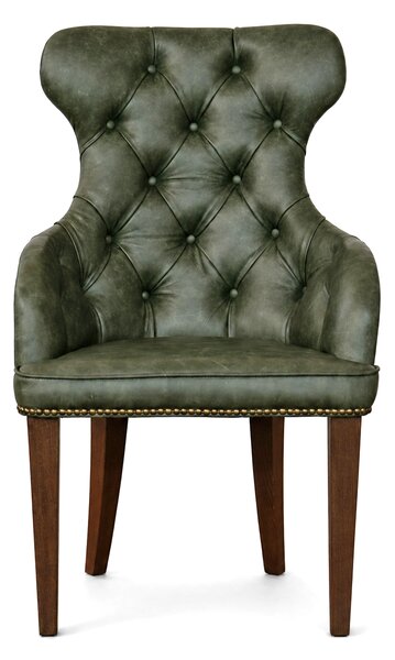 Sedia Cosmo Plus Pelle Primo Fiore Premium - Gambe in Legno - Design Iconico