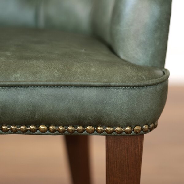 Sedia Cosmo Plus Pelle Primo Fiore Premium - Gambe in Legno - Design Iconico