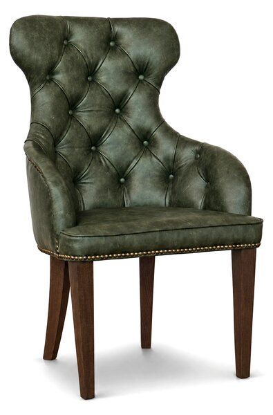 Sedia Cosmo Plus Pelle Primo Fiore Premium - Gambe in Legno - Design Iconico