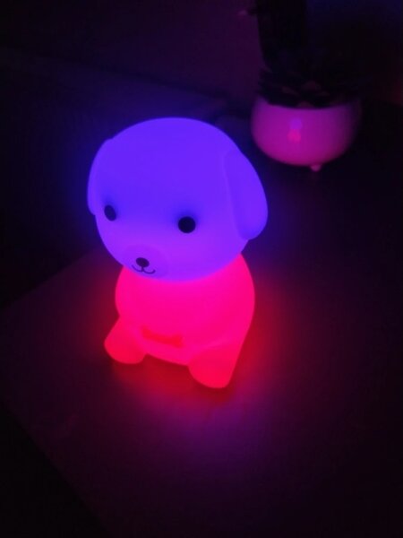Lampada notturna ricaricabile per bambini LED RGB dimmerabile LED/2,5W/5V 3000K 1200 mAh cane